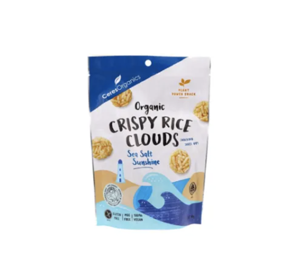 Ceres Organics Crispy Rice Clouds Sea Salt 50g